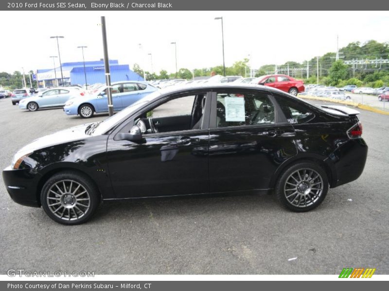 Ebony Black / Charcoal Black 2010 Ford Focus SES Sedan