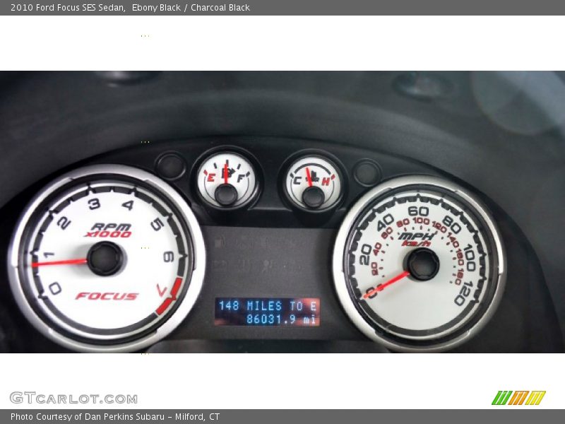Ebony Black / Charcoal Black 2010 Ford Focus SES Sedan
