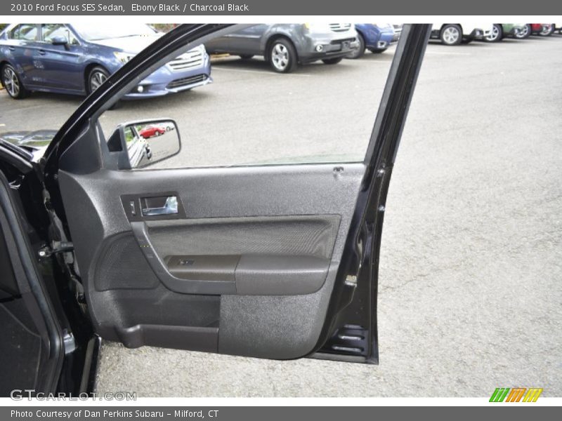 Ebony Black / Charcoal Black 2010 Ford Focus SES Sedan