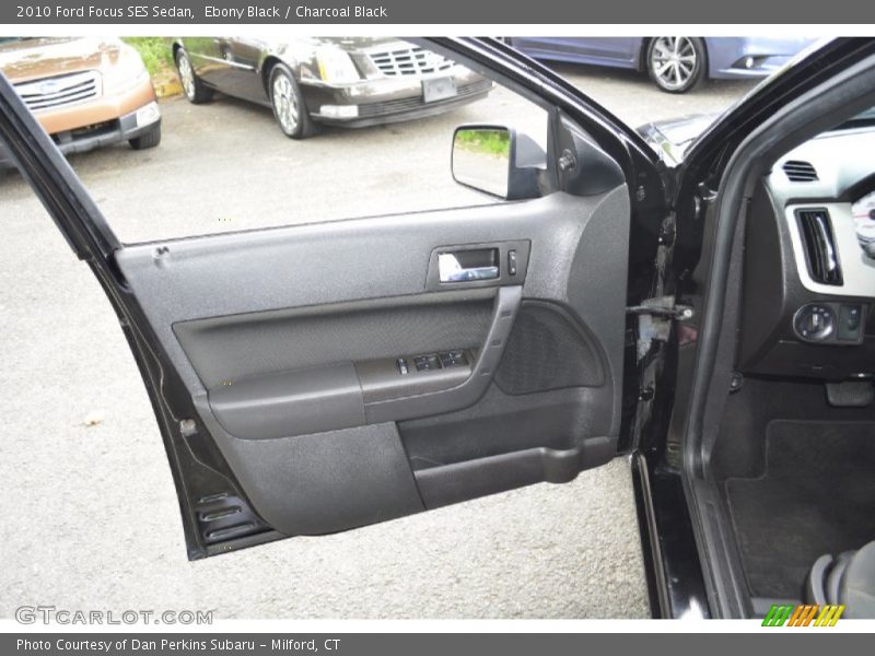 Ebony Black / Charcoal Black 2010 Ford Focus SES Sedan