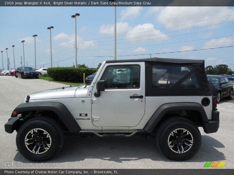 Bright Silver Metallic / Dark Slate Gray/Medium Slate Gray 2009 Jeep Wrangler X 4x4