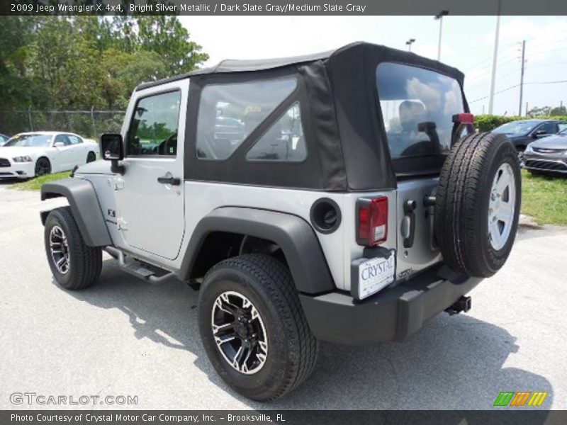 Bright Silver Metallic / Dark Slate Gray/Medium Slate Gray 2009 Jeep Wrangler X 4x4