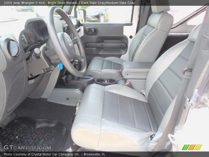 Bright Silver Metallic / Dark Slate Gray/Medium Slate Gray 2009 Jeep Wrangler X 4x4