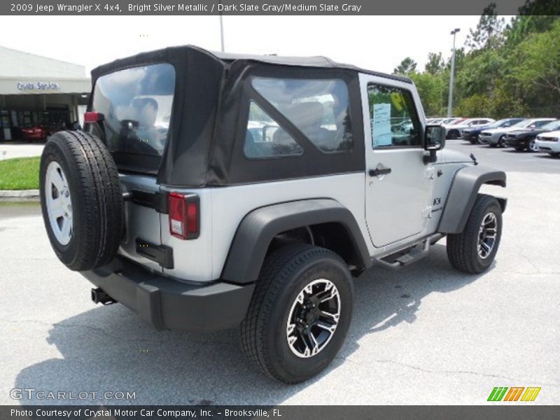 Bright Silver Metallic / Dark Slate Gray/Medium Slate Gray 2009 Jeep Wrangler X 4x4