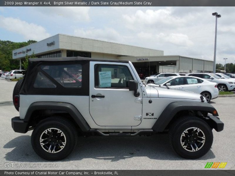 Bright Silver Metallic / Dark Slate Gray/Medium Slate Gray 2009 Jeep Wrangler X 4x4