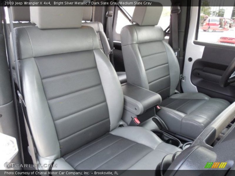 Bright Silver Metallic / Dark Slate Gray/Medium Slate Gray 2009 Jeep Wrangler X 4x4