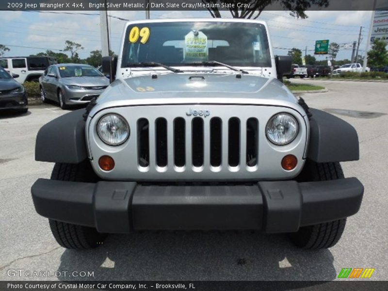 Bright Silver Metallic / Dark Slate Gray/Medium Slate Gray 2009 Jeep Wrangler X 4x4