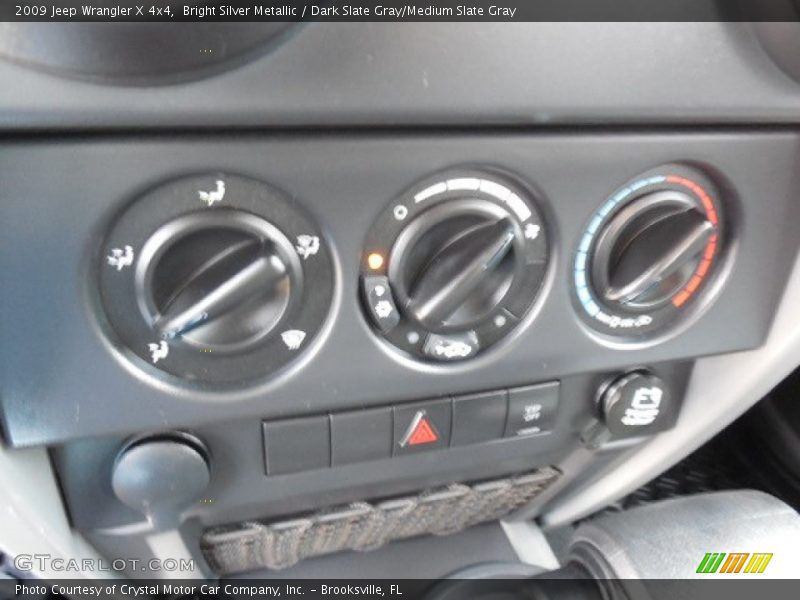 Bright Silver Metallic / Dark Slate Gray/Medium Slate Gray 2009 Jeep Wrangler X 4x4