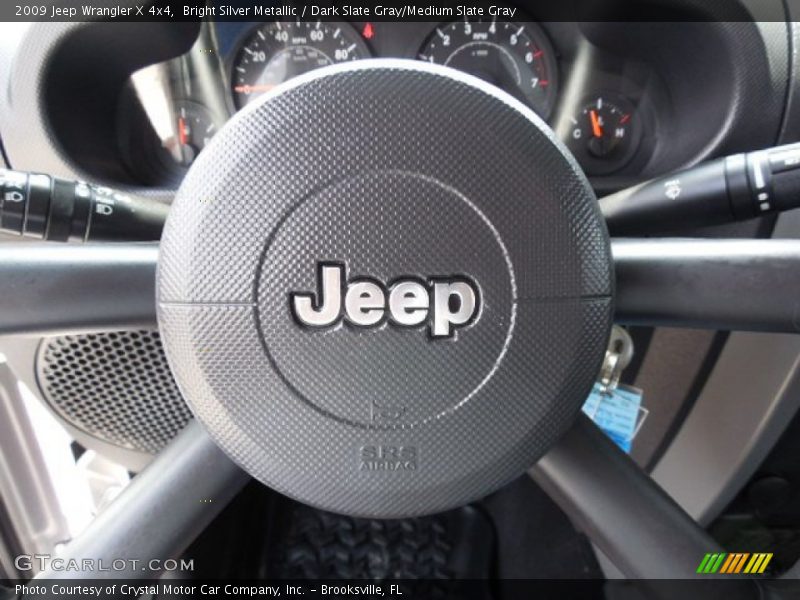 Bright Silver Metallic / Dark Slate Gray/Medium Slate Gray 2009 Jeep Wrangler X 4x4