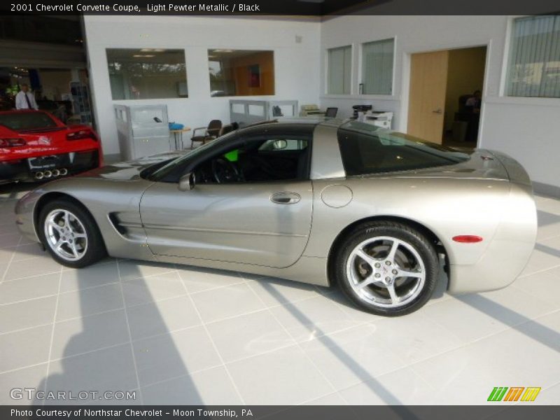 Light Pewter Metallic / Black 2001 Chevrolet Corvette Coupe