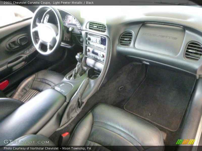 Light Pewter Metallic / Black 2001 Chevrolet Corvette Coupe