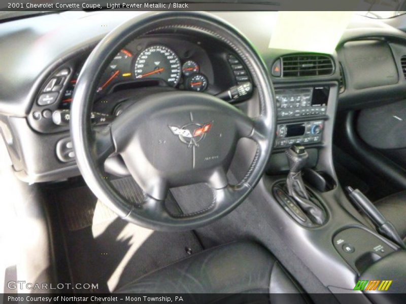 Light Pewter Metallic / Black 2001 Chevrolet Corvette Coupe
