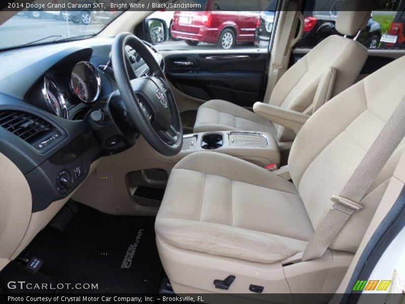 Bright White / Black/Sandstorm 2014 Dodge Grand Caravan SXT