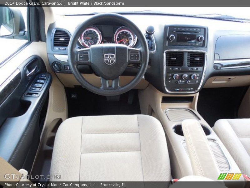 Bright White / Black/Sandstorm 2014 Dodge Grand Caravan SXT