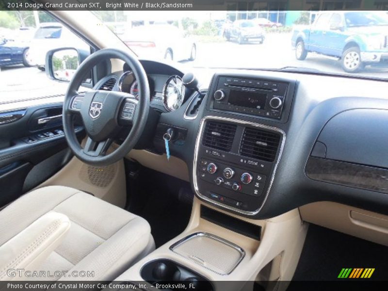 Bright White / Black/Sandstorm 2014 Dodge Grand Caravan SXT