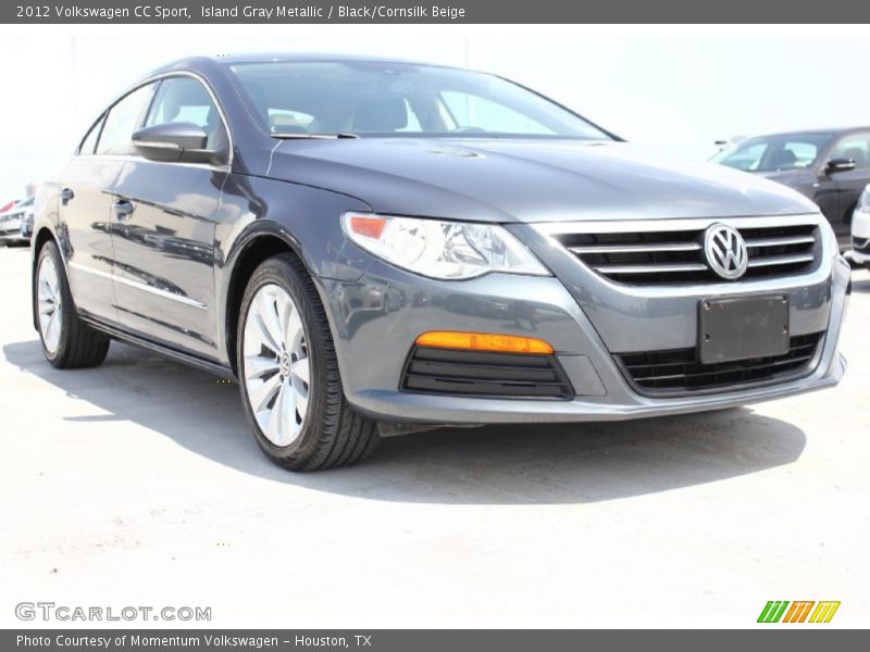 Island Gray Metallic / Black/Cornsilk Beige 2012 Volkswagen CC Sport