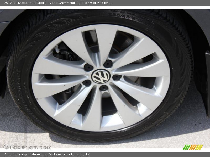Island Gray Metallic / Black/Cornsilk Beige 2012 Volkswagen CC Sport