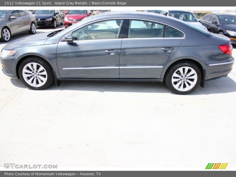 Island Gray Metallic / Black/Cornsilk Beige 2012 Volkswagen CC Sport