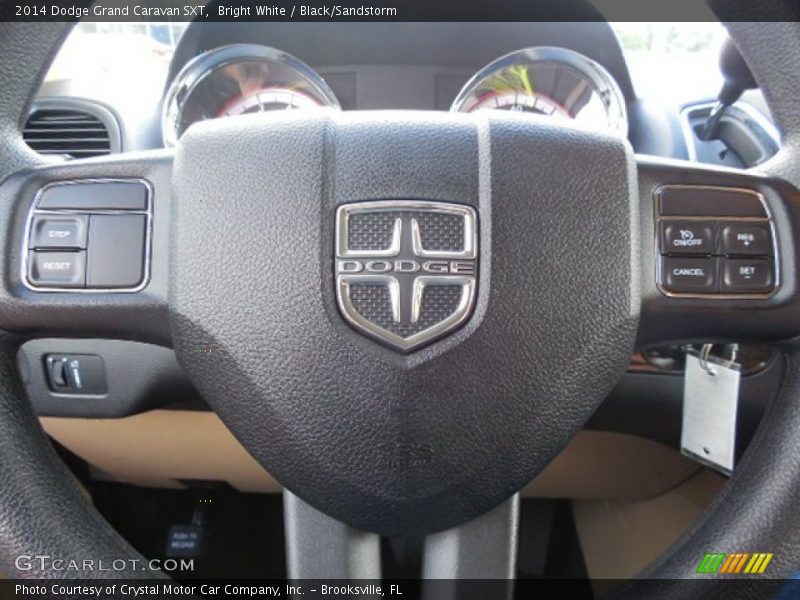 Bright White / Black/Sandstorm 2014 Dodge Grand Caravan SXT