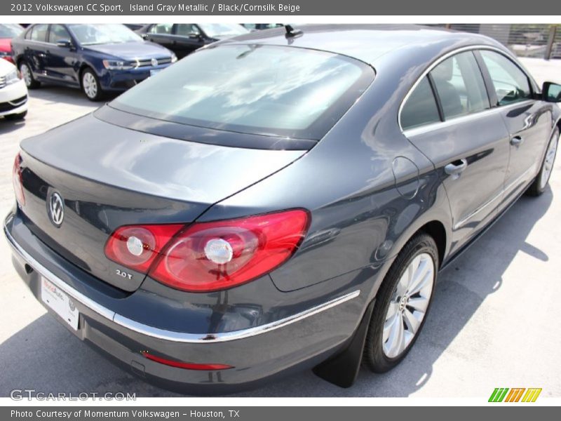 Island Gray Metallic / Black/Cornsilk Beige 2012 Volkswagen CC Sport