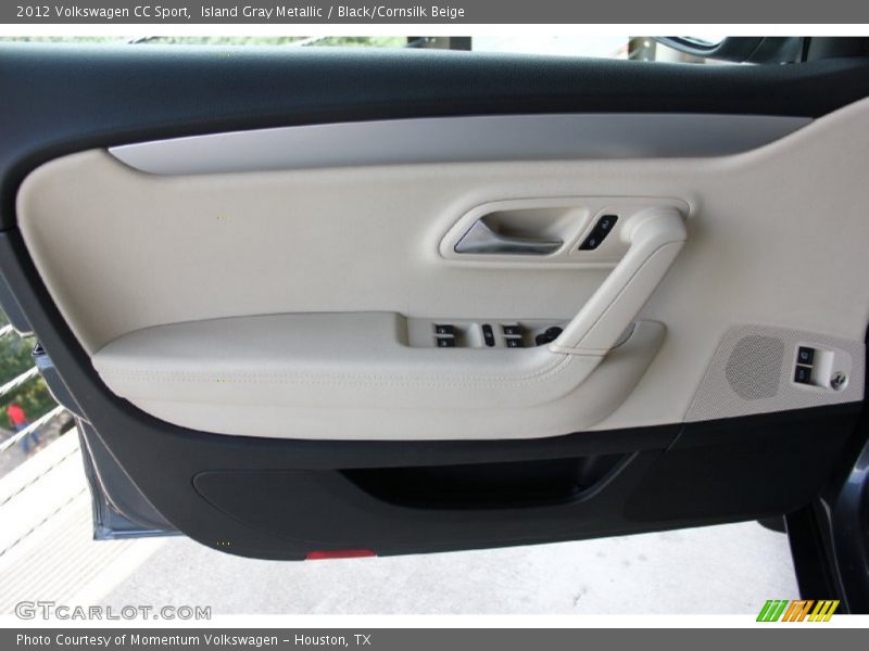 Island Gray Metallic / Black/Cornsilk Beige 2012 Volkswagen CC Sport