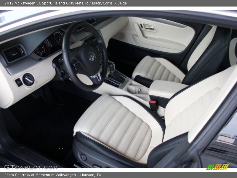 Island Gray Metallic / Black/Cornsilk Beige 2012 Volkswagen CC Sport