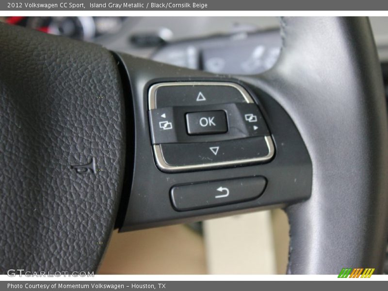 Island Gray Metallic / Black/Cornsilk Beige 2012 Volkswagen CC Sport