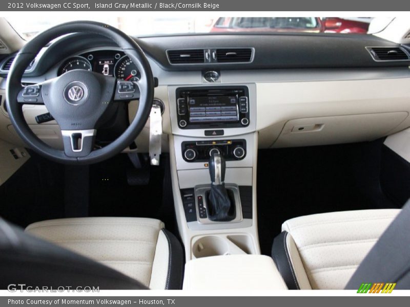 Island Gray Metallic / Black/Cornsilk Beige 2012 Volkswagen CC Sport