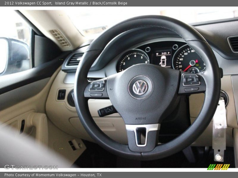 Island Gray Metallic / Black/Cornsilk Beige 2012 Volkswagen CC Sport
