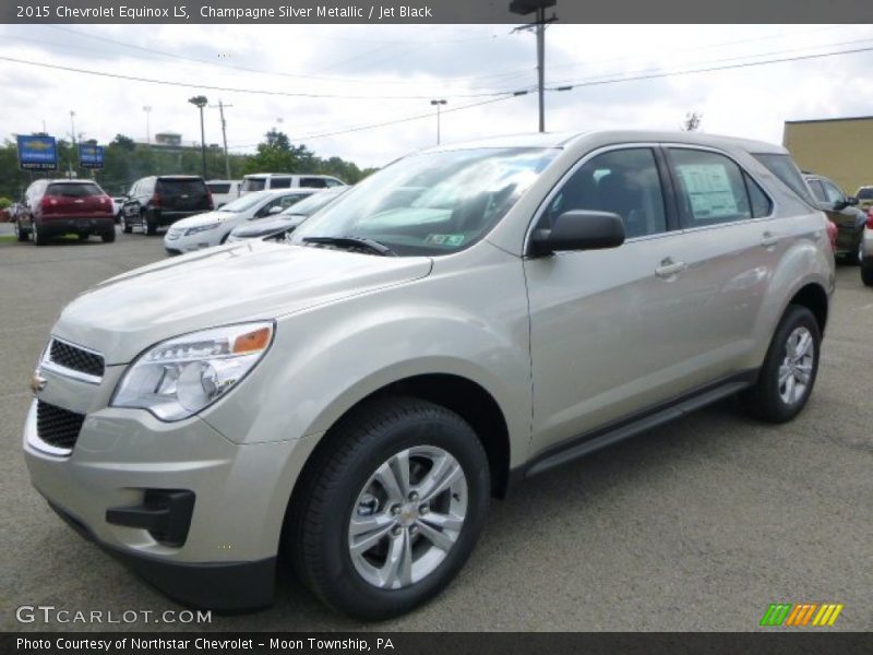 Champagne Silver Metallic / Jet Black 2015 Chevrolet Equinox LS