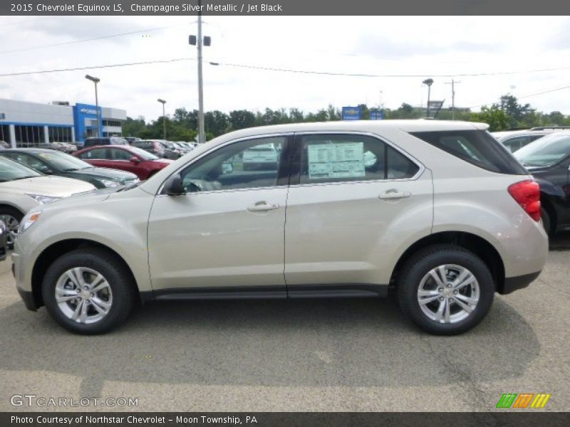 Champagne Silver Metallic / Jet Black 2015 Chevrolet Equinox LS