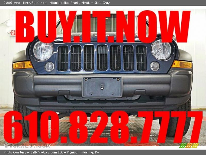 Midnight Blue Pearl / Medium Slate Gray 2006 Jeep Liberty Sport 4x4