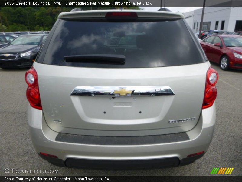Champagne Silver Metallic / Brownstone/Jet Black 2015 Chevrolet Equinox LT AWD