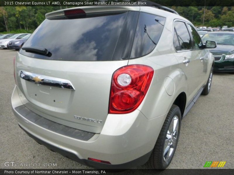 Champagne Silver Metallic / Brownstone/Jet Black 2015 Chevrolet Equinox LT AWD