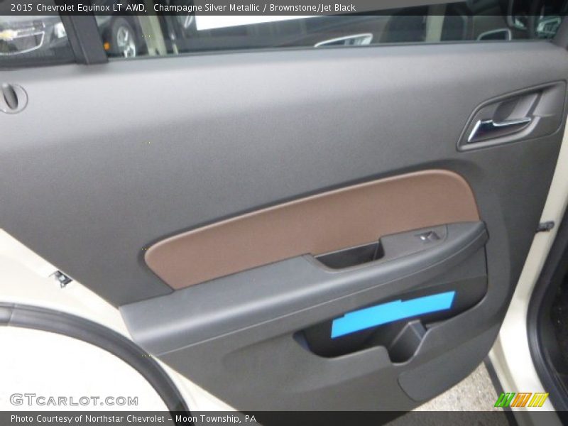 Champagne Silver Metallic / Brownstone/Jet Black 2015 Chevrolet Equinox LT AWD