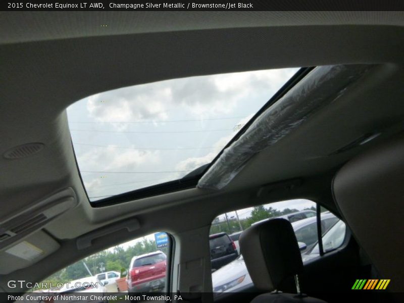 Champagne Silver Metallic / Brownstone/Jet Black 2015 Chevrolet Equinox LT AWD