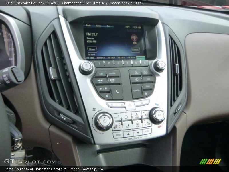 Champagne Silver Metallic / Brownstone/Jet Black 2015 Chevrolet Equinox LT AWD