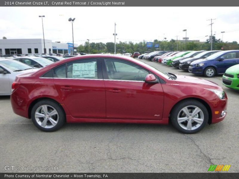 Crystal Red Tintcoat / Cocoa/Light Neutral 2014 Chevrolet Cruze LT