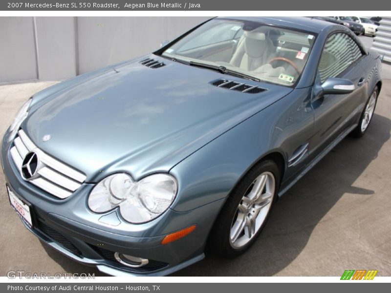 Aegean Blue Metallic / Java 2007 Mercedes-Benz SL 550 Roadster