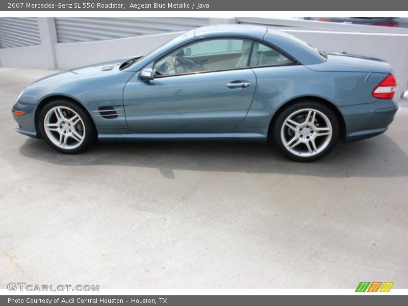 Aegean Blue Metallic / Java 2007 Mercedes-Benz SL 550 Roadster