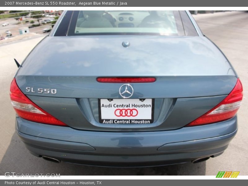 Aegean Blue Metallic / Java 2007 Mercedes-Benz SL 550 Roadster