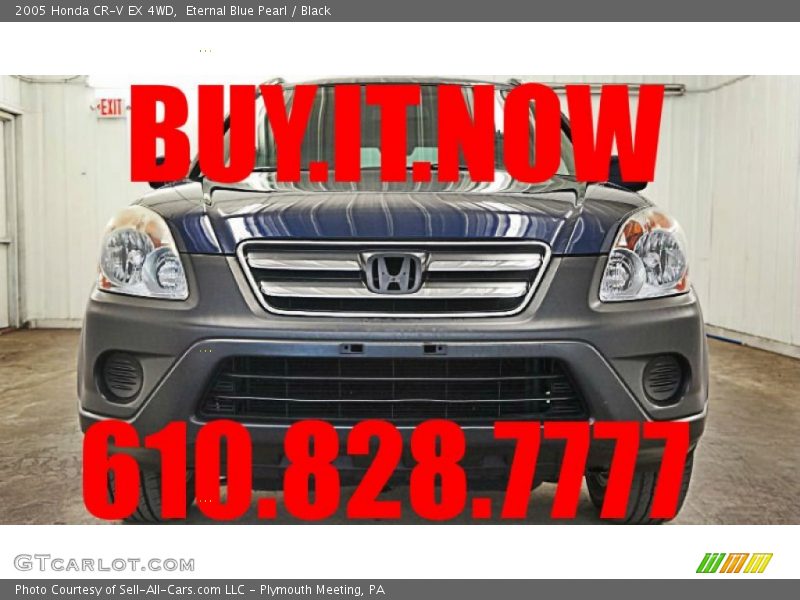 Eternal Blue Pearl / Black 2005 Honda CR-V EX 4WD