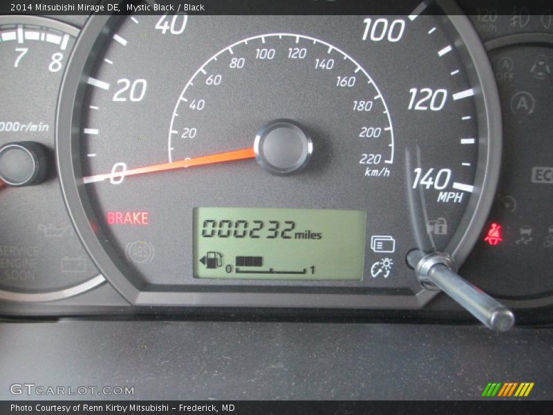 Mystic Black / Black 2014 Mitsubishi Mirage DE
