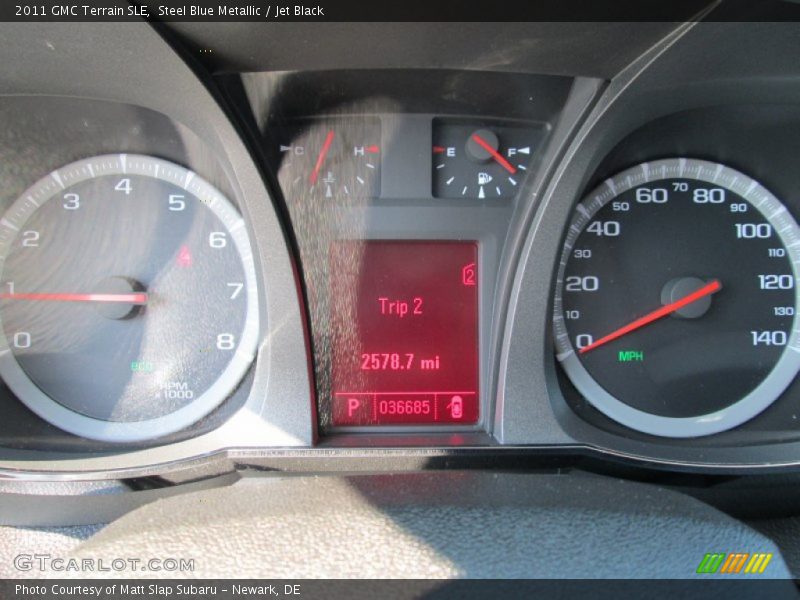 Steel Blue Metallic / Jet Black 2011 GMC Terrain SLE