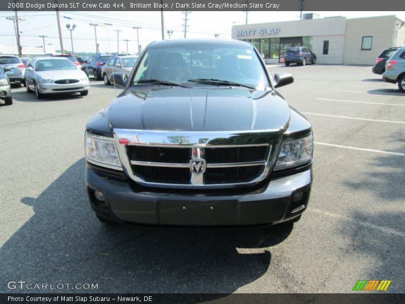 Brilliant Black / Dark Slate Gray/Medium Slate Gray 2008 Dodge Dakota SLT Crew Cab 4x4