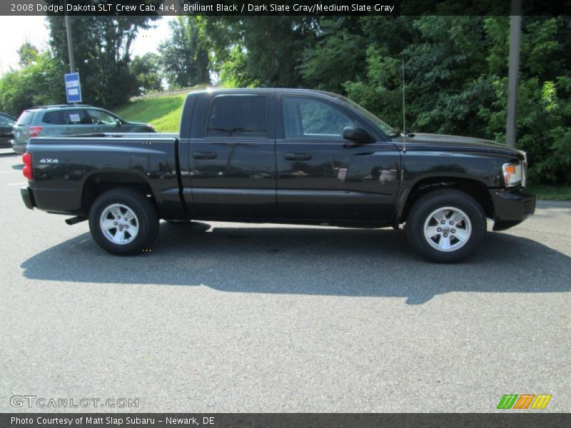Brilliant Black / Dark Slate Gray/Medium Slate Gray 2008 Dodge Dakota SLT Crew Cab 4x4