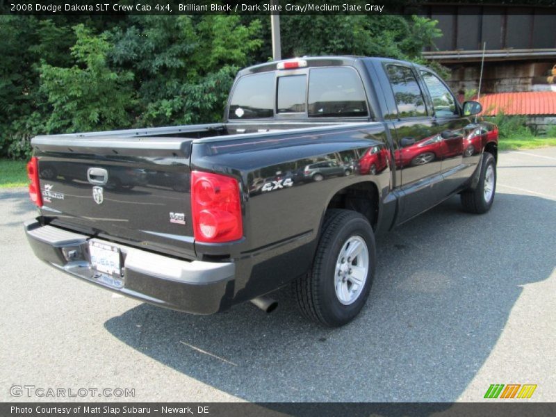 Brilliant Black / Dark Slate Gray/Medium Slate Gray 2008 Dodge Dakota SLT Crew Cab 4x4