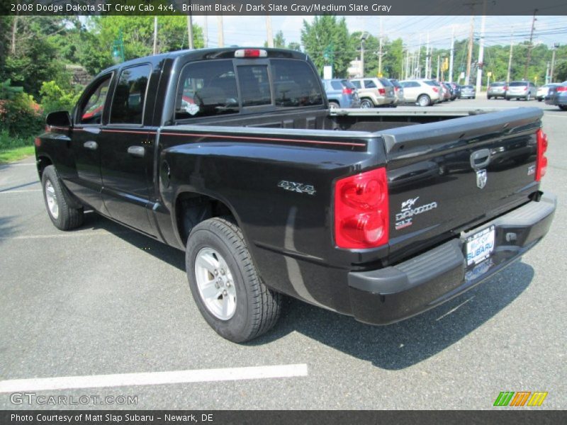 Brilliant Black / Dark Slate Gray/Medium Slate Gray 2008 Dodge Dakota SLT Crew Cab 4x4