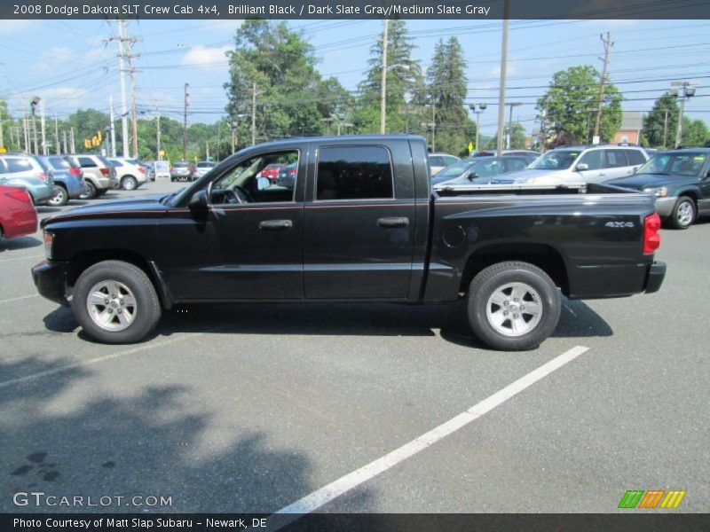 Brilliant Black / Dark Slate Gray/Medium Slate Gray 2008 Dodge Dakota SLT Crew Cab 4x4