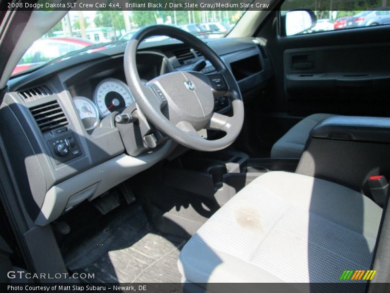 Brilliant Black / Dark Slate Gray/Medium Slate Gray 2008 Dodge Dakota SLT Crew Cab 4x4
